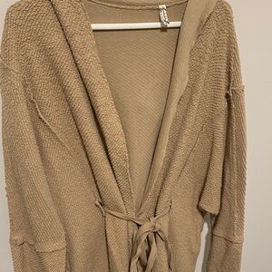 Free People Intimately Tan Knit Robe Distressed and oversized. Comfy
